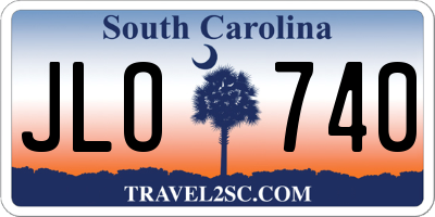 SC license plate JLO740