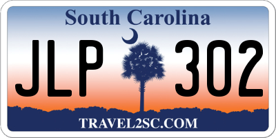SC license plate JLP302