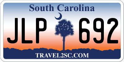 SC license plate JLP692