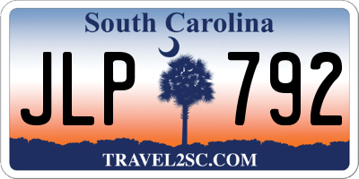 SC license plate JLP792