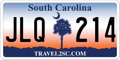 SC license plate JLQ214