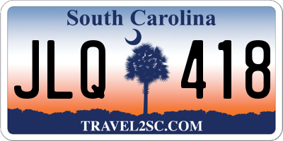 SC license plate JLQ418