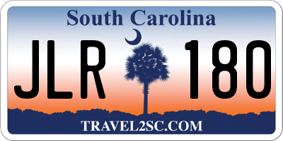 SC license plate JLR180