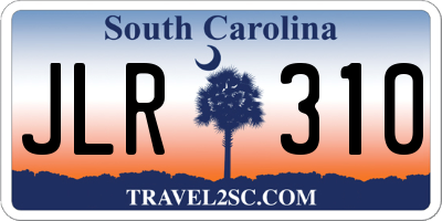 SC license plate JLR310