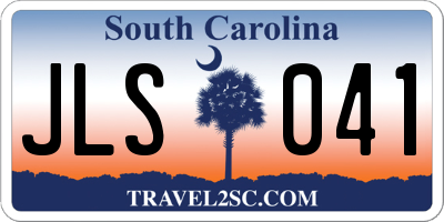 SC license plate JLS041