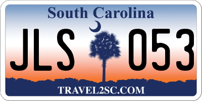 SC license plate JLS053
