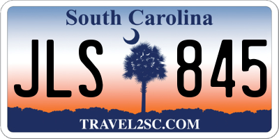 SC license plate JLS845