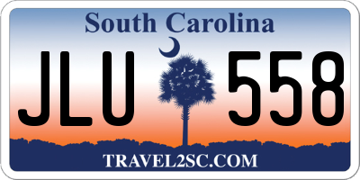 SC license plate JLU558