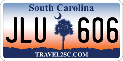 SC license plate JLU606