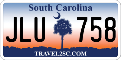SC license plate JLU758