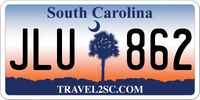 SC license plate JLU862
