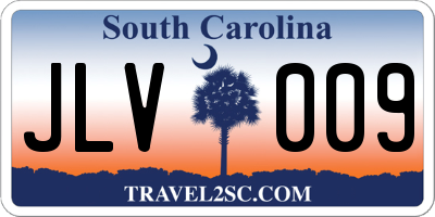 SC license plate JLV009