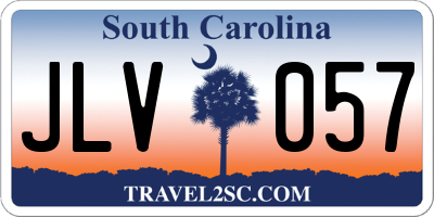 SC license plate JLV057