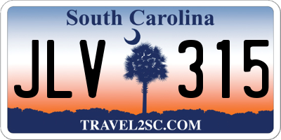 SC license plate JLV315