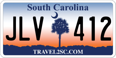 SC license plate JLV412