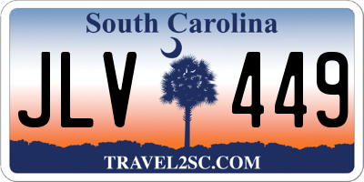 SC license plate JLV449