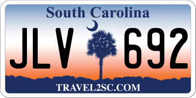 SC license plate JLV692