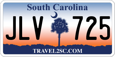 SC license plate JLV725