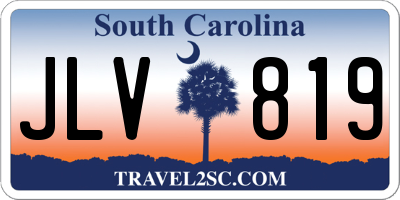 SC license plate JLV819