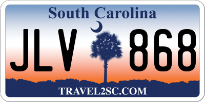 SC license plate JLV868