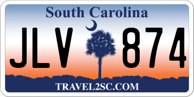 SC license plate JLV874