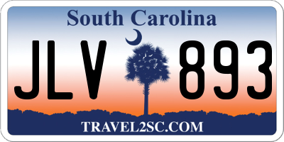 SC license plate JLV893