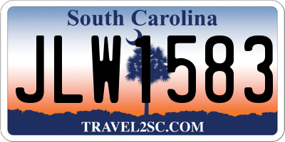 SC license plate JLW1583