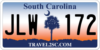 SC license plate JLW172