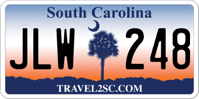 SC license plate JLW248