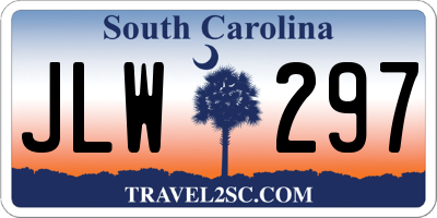 SC license plate JLW297