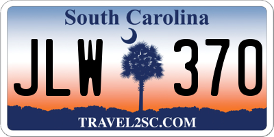 SC license plate JLW370