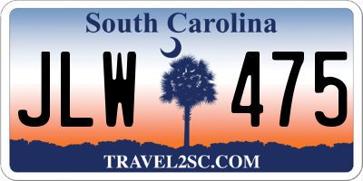 SC license plate JLW475