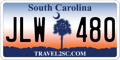 SC license plate JLW480