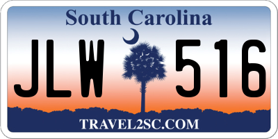 SC license plate JLW516