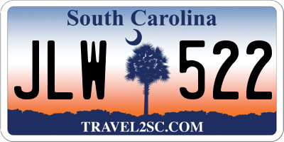 SC license plate JLW522
