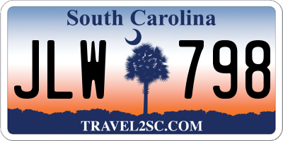 SC license plate JLW798