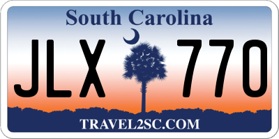 SC license plate JLX770