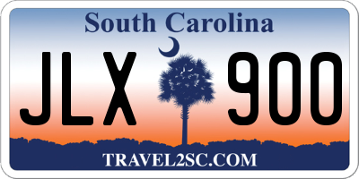 SC license plate JLX900