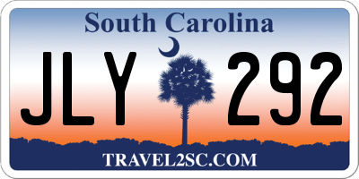 SC license plate JLY292