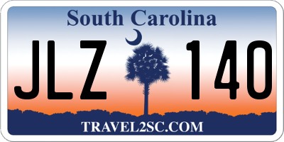 SC license plate JLZ140