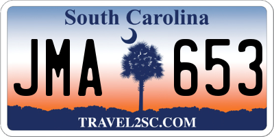 SC license plate JMA653