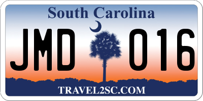 SC license plate JMD016