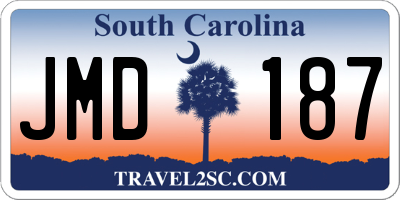 SC license plate JMD187