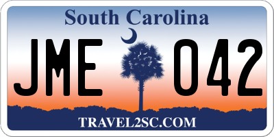 SC license plate JME042