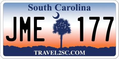 SC license plate JME177