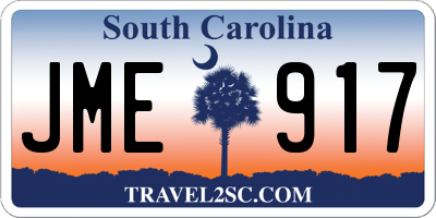 SC license plate JME917