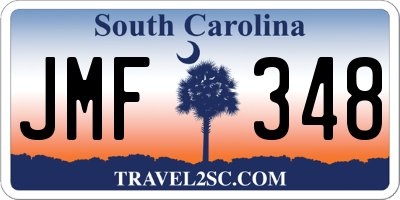 SC license plate JMF348