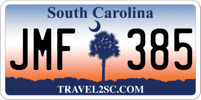 SC license plate JMF385