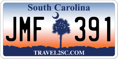 SC license plate JMF391