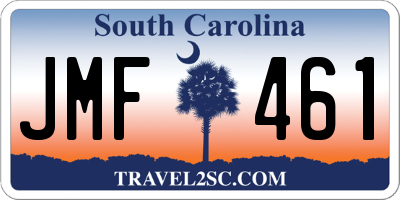 SC license plate JMF461